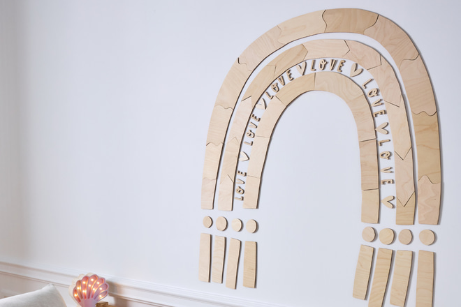 Wooden Rainbow Wall Decoration