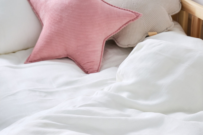 Cream Linen Duvet Set 140x200 