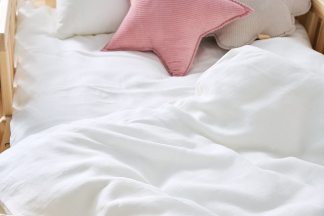 Cream Linen Duvet Set 140x200 