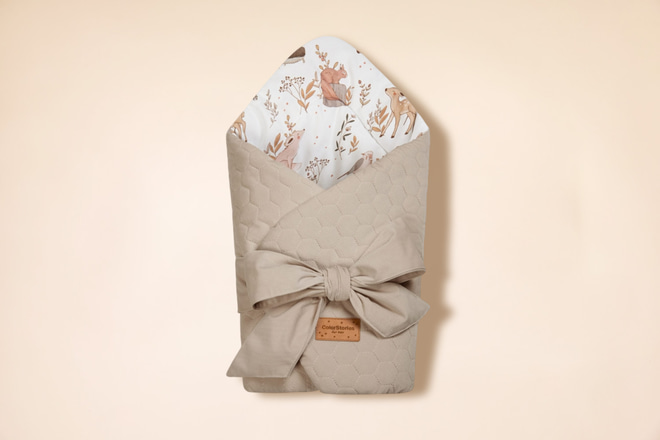 Velvet Forest Friends Swaddle