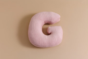 Letter Cushion G - Pink Corduroy