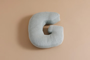Letter Cushion G - Water Green Corduroy
