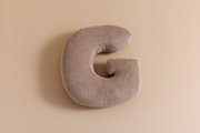 Letter Cushion G - Cappuccino Corduroy