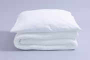Juego de edredón y almohada de muselina de algodón 120x170 con relleno - Off White