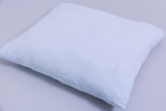 Juego de edredón y almohada de muselina de algodón 120x170 con relleno - Gris