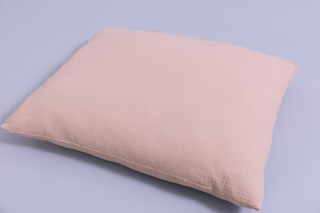 Juego de edredón y almohada de muselina de algodón 140x200 con relleno - Cacao