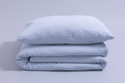 Set piumone e cuscino in mussola di cotone 120x170 - Blu Cielo