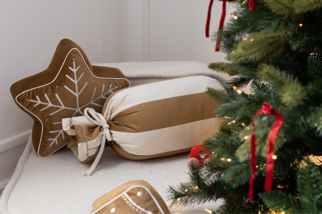 Coussin Étoile - Caramel