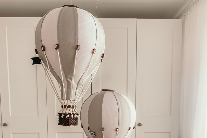 Horkovzdušný balón Světle šedá