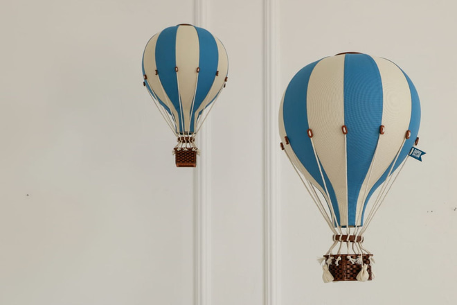 Balão de ar quente Azul Escuro