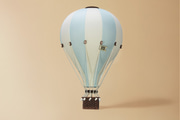 Blue & Ecru Hot Air Balloon