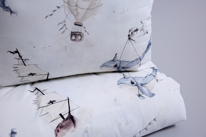 Juego de ropa de cama Ballena 120x170
