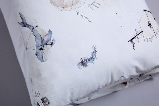 Juego de ropa de cama Ballena 120x170