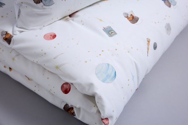 Set letto Topi dello spazio 140x200