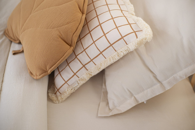 Coussin Rectangle - Vichy Caramel