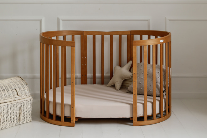 Berceau Évolutif Ovale 7 en 1 avec Matelas - Vintage