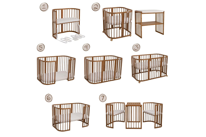 7 in 1 Rectangular Evolving Cradle - Vintage