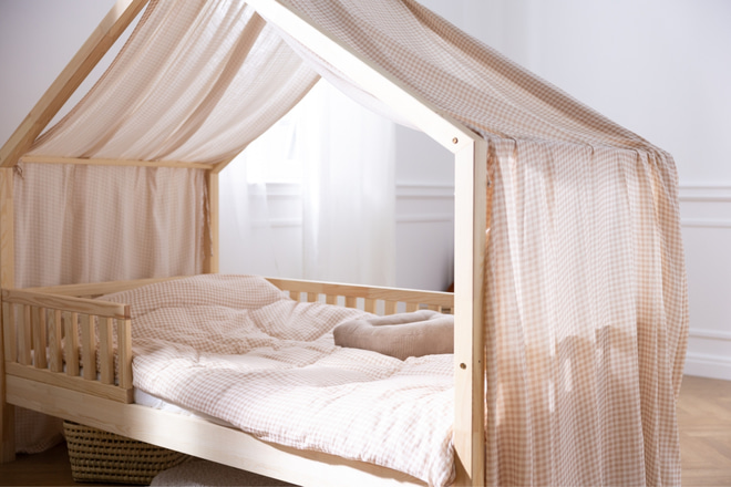 Toile de Lit Cabane Vichy - Modèle DK