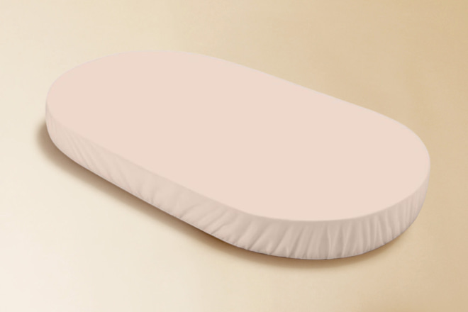 Grande Lenzuolo con Angoli per Culla Evolutiva Ovale 7 in 1 - Crema