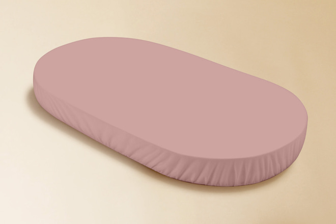 Grand Drap Housse pour le Berceau Oval Évolutif - Rose
