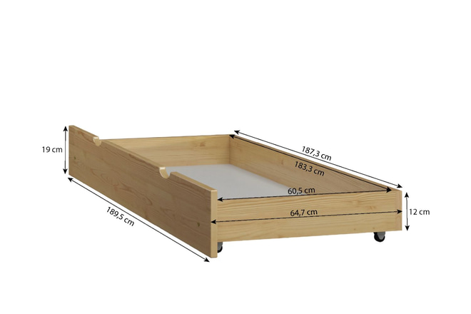 Cassetto Vintage Per Letto 90x190