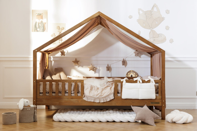 Lit Cabane DB Premium 20cm 90x190cm - Vintage 