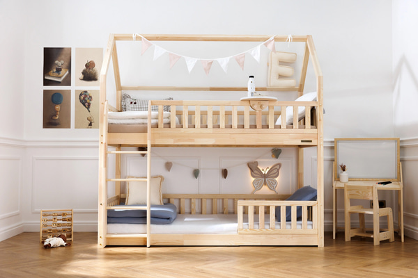 Patrová postel L Premium na zemi 90x190cm
