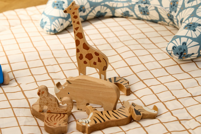 Jouet En Bois - Set Animaux Sauvages