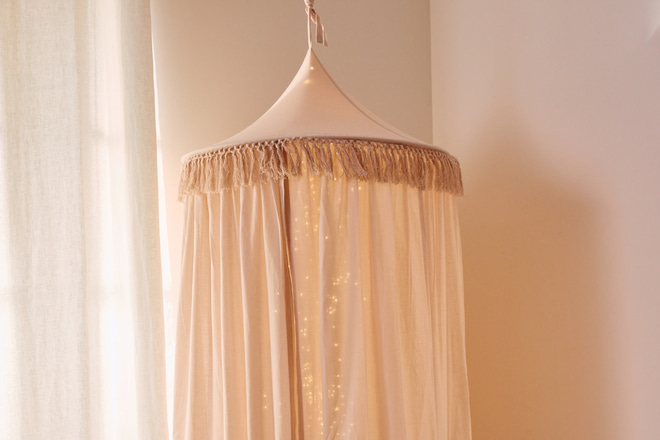 Cielo de Cama Boho Rosa Empolvado