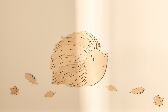 Hedgehog Wooden Wall Decoration