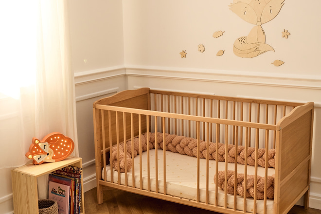 Lit Bébé Nelly 70x140cm - Naturel