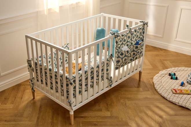 Lit Bébé Mia 70x140cm - Blanc