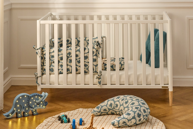 Lit Bébé Mia 70x140cm - Blanc