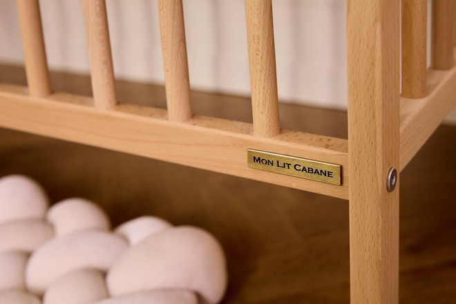 Lit Bébé Georges 60x120cm - Naturel