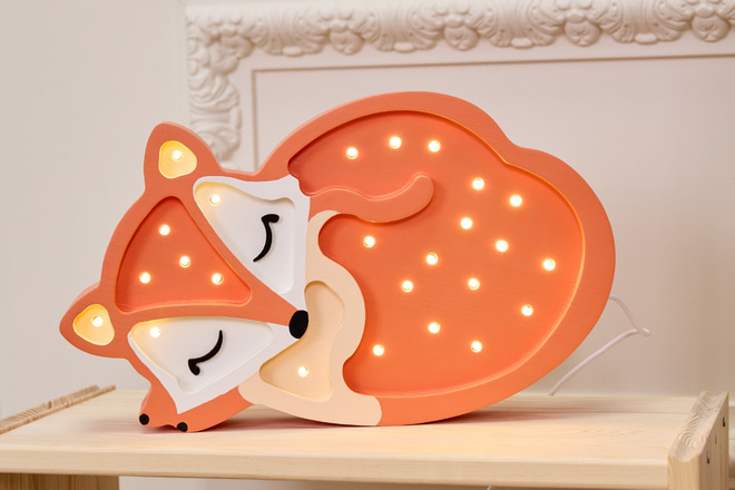 Lampa Little Lights Liška Oranžová LED
