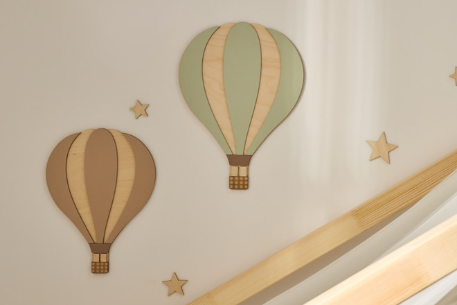 Wanddekoration Heißluftballons