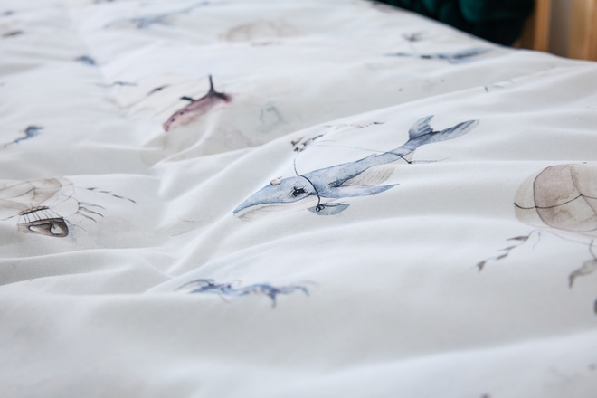 Juego de ropa de cama Ballena 120x170