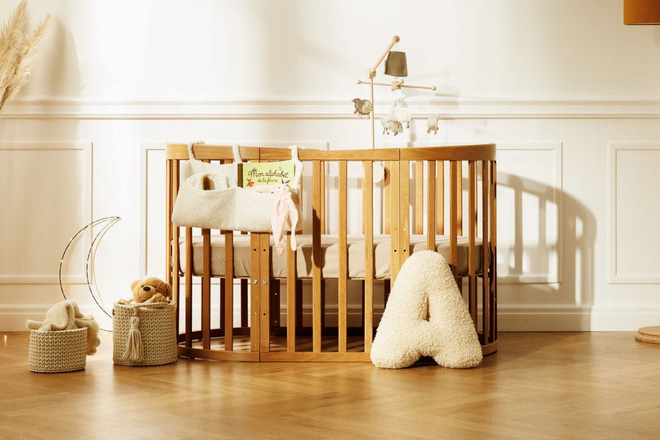 Culla Evolutiva Ovale 7 in 1 con materasso - Vintage
