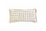 Coussin à Franges Rectangle - Vichy Caramel