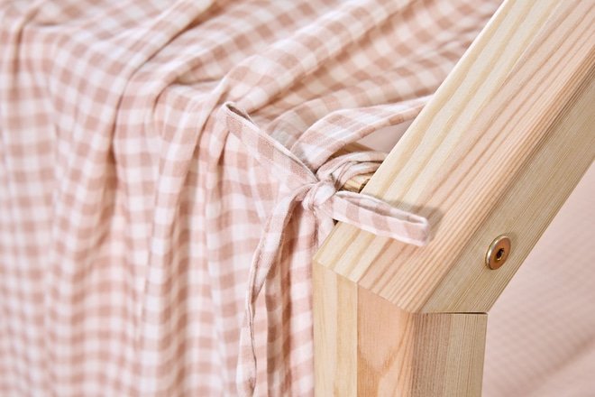 Telo per Letto a Capanna Vichy Beige - Modello DK