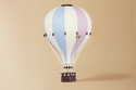 Pink, Blue & Ecru Hot Air Balloon