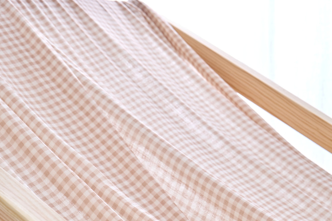 Toile de Lit Cabane Petits Carreaux Beige - Modèle DK