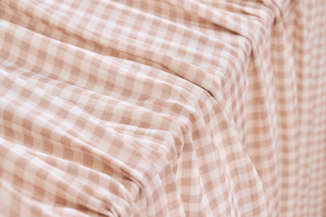 Toile de Lit Cabane Petits Carreaux Beige - Modèle DK