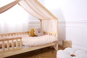 Bed Canopy - Small Beige Checks - Model DK