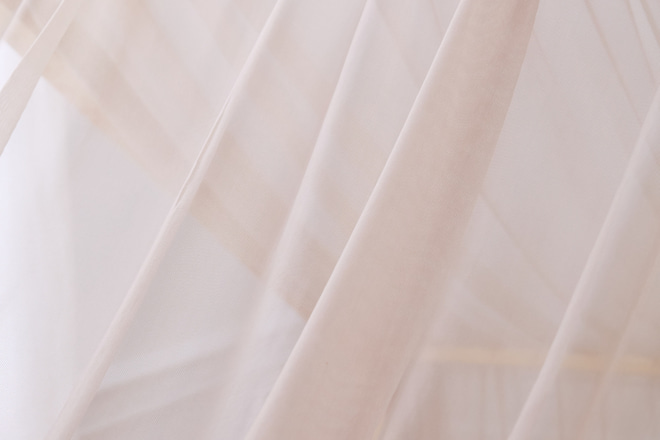 Telo per Letto a Capanna in Tulle - Cappuccino