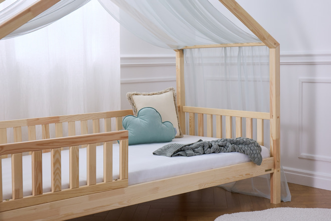 Toile de Lit Cabane en Tulle - Sauge