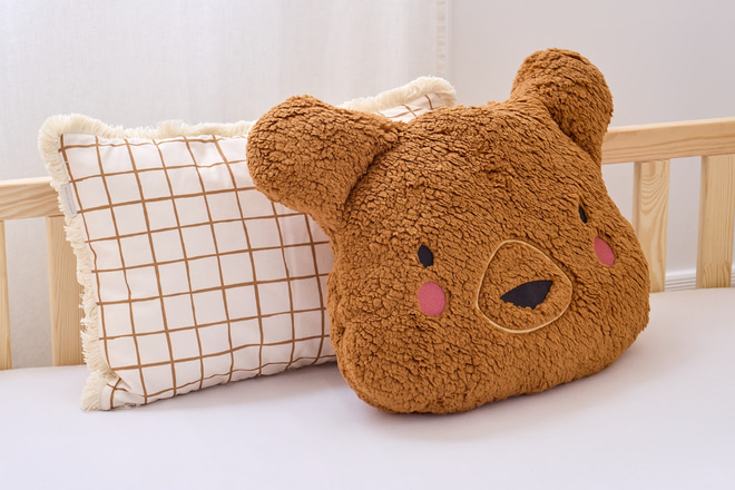 Coussin à Franges Rectangle - Vichy Caramel