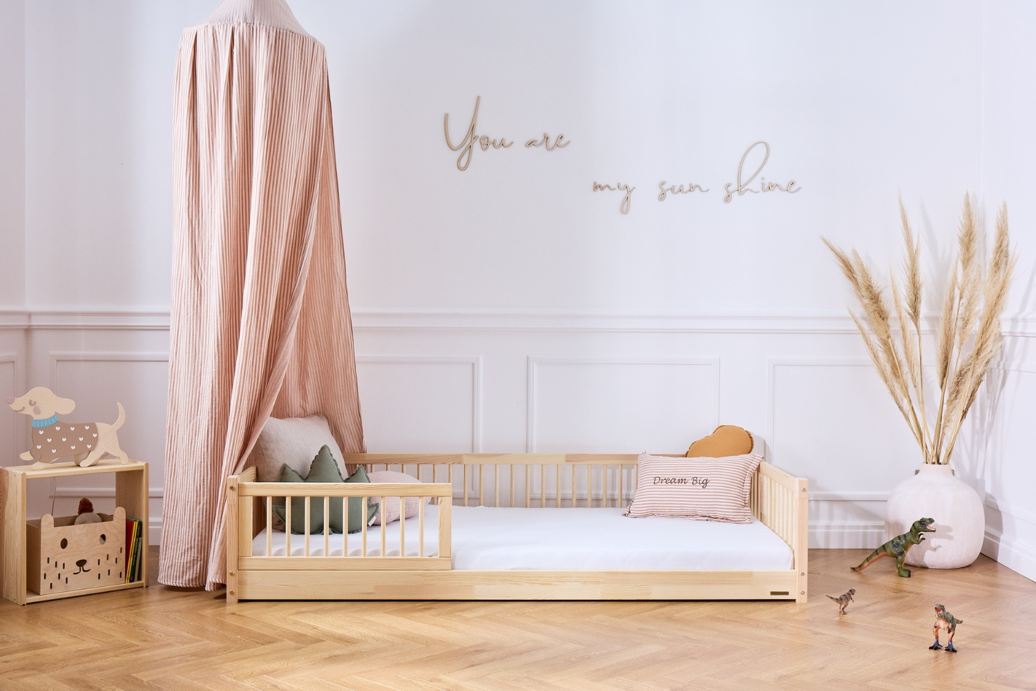 - Lit Brasilia Premium Au Sol 90x190cm - Bois Naturel (Mon Lit Cabane) - Image 3