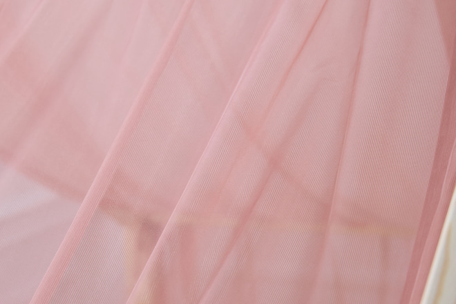 Telo per Letto a Capanna in Tulle - Rosa Antico