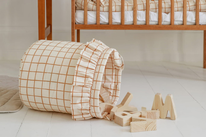 Panier de Rangement Vichy Caramel 